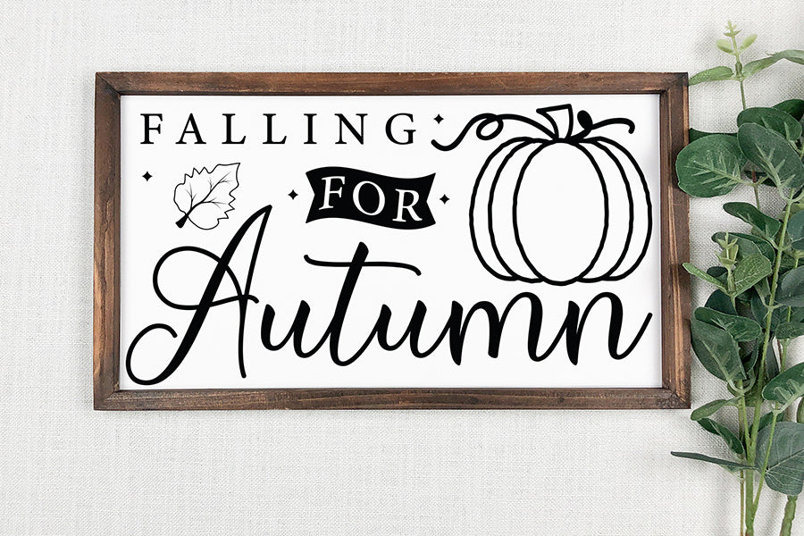 Fall Sign SVG - Falling for Autumn SVG