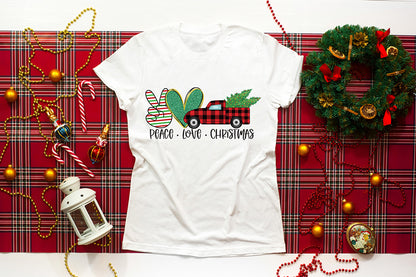 Peace Love Christmas PNG Sublimation Design