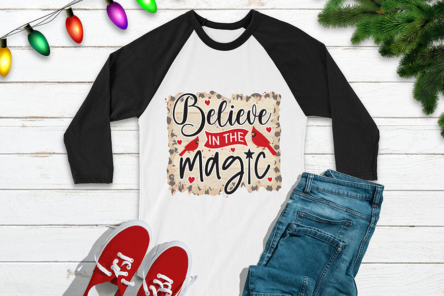 Believe in the Magic | Christmas Cardinal PNG