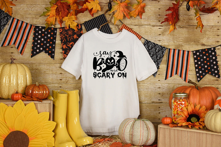 Say Boo and Scary on SVG - Halloween SVG