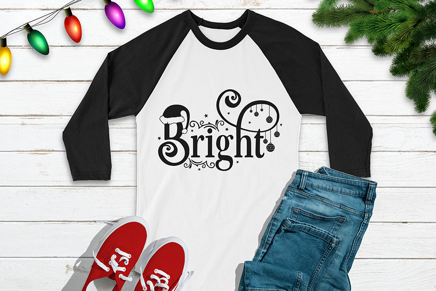 Bright SVG Cut File | Christmas SVG Design