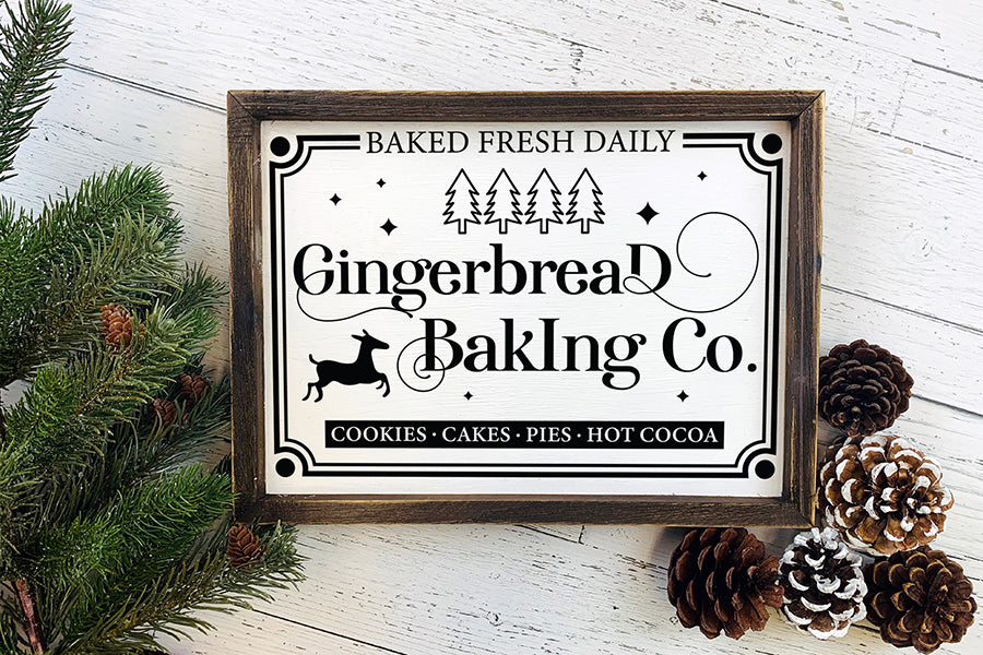 Gingerbread Baking Co, Farmhouse Christmas SVG