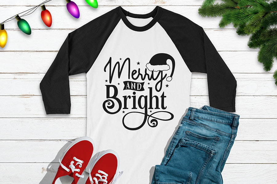 Merry and Bright SVG, Christmas SVG