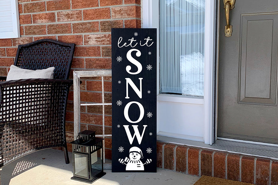 Let It Snow | Christmas Porch Sign SVG