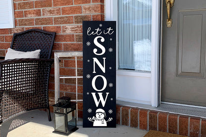 Let It Snow | Christmas Porch Sign SVG