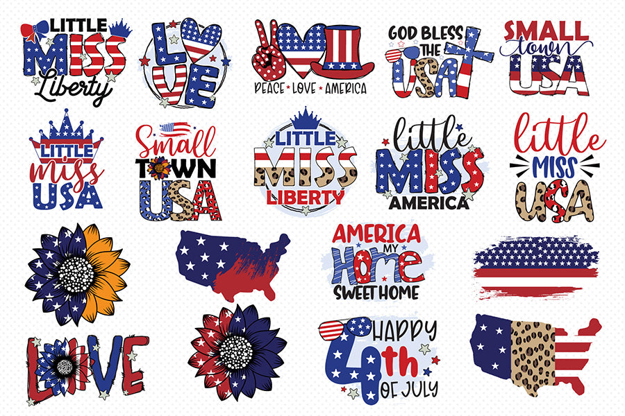 4th of July PNG Sublimation Bundle