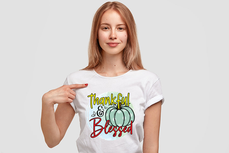 Thankful & Blessed - Thanksgiving Sublimation