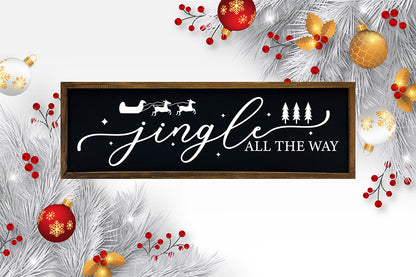 Jingle All the Way, Farmhouse Christmas Sign SVG