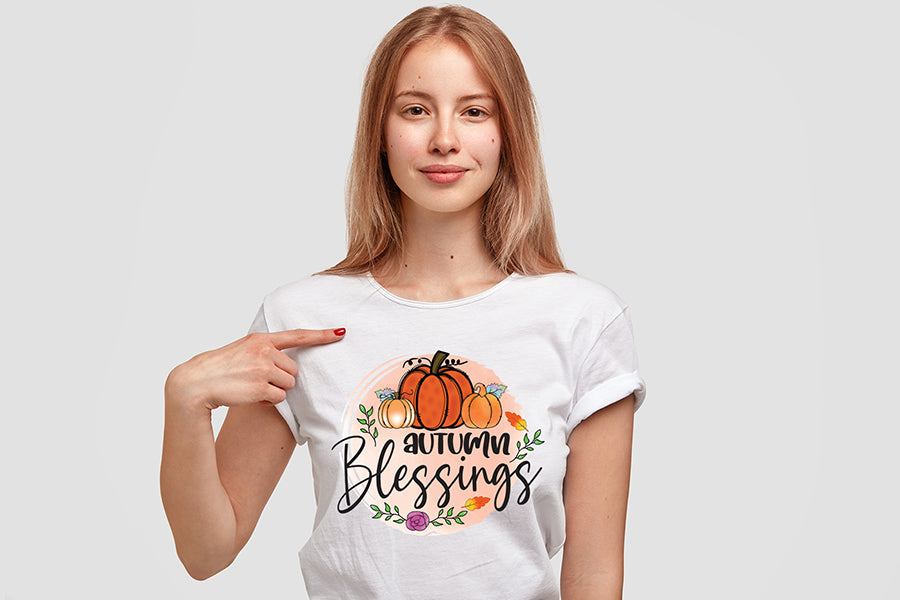 Thanksgiving Sublimation Design - Autumn Blessings PNG