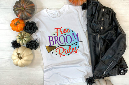 Free Broom Rides, Halloween PNG Sublimation