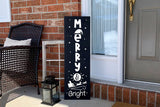 Christmas Porch Sign SVG - Merry & Bright SVG