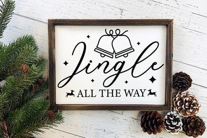 Farmhouse Christmas Sign SVG, Jingle All the Way