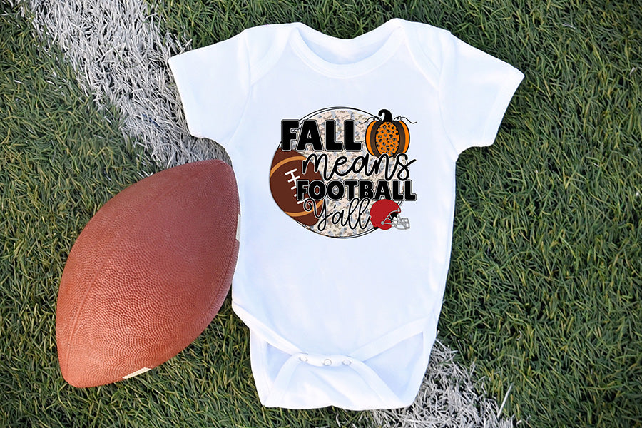 Fall Means Football Y'all, Football PNG Sublimation