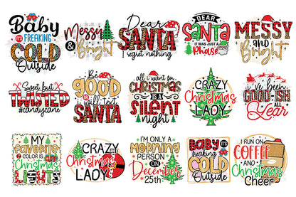 Funny Christmas PNG Sublimation Bundle