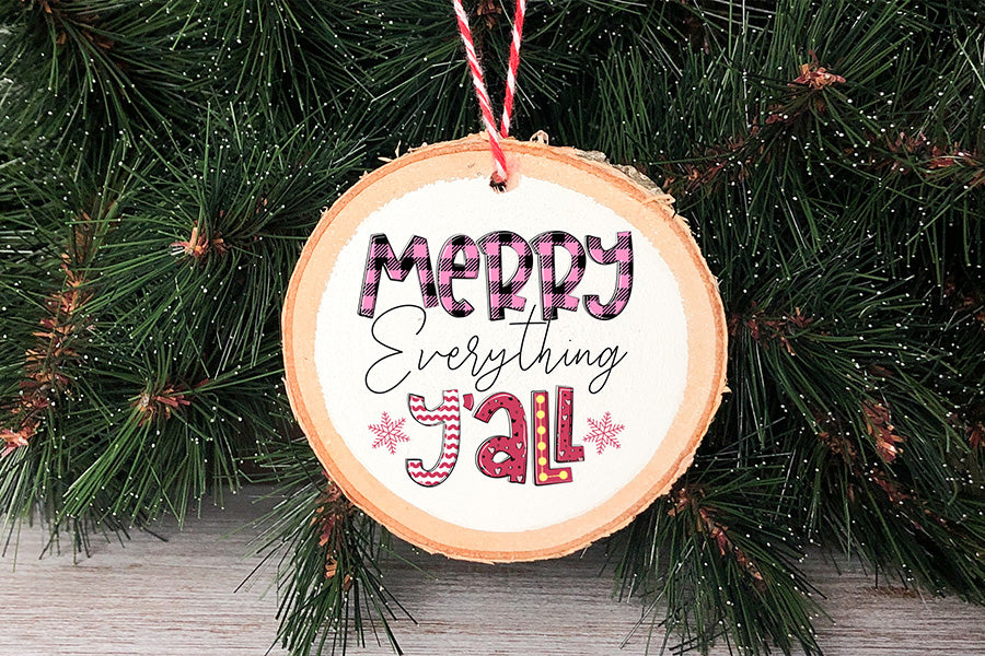 Merry Everything Y'all | Pink Christmas Sublimation