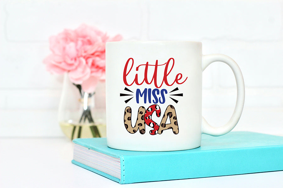 4th of July PNG Sublimation - Little Miss USA