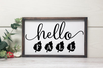 Fall Sign Making SVG | Hello Fall Cut File