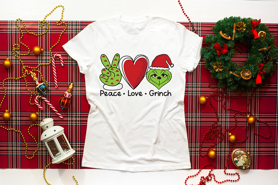 Peace Love Grinch - Christmas Sublimation Design