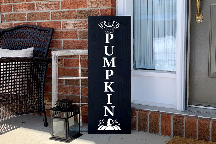 Hello Pumpkin SVG | Fall Porch Sign SVG