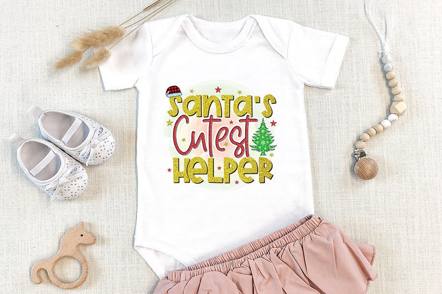 Santa's Cutest Helper, Kids Christmas Sublimation