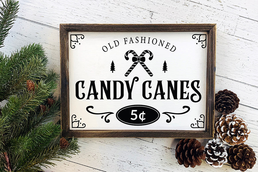 Old Fashioned Candy Canes, Christmas Farmhouse SVG