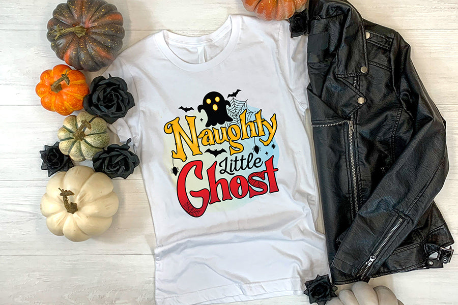 Halloween PNG Sublimation, Naughty Little Ghost