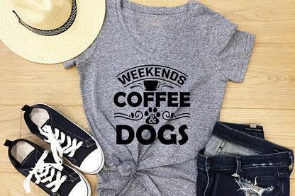 Dog Quote SVG, Weekends Coffee & Dogs