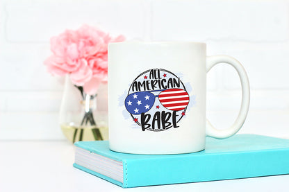 4th of July PNG Sublimation, All American Babe