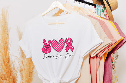 Peace Love Cure | Breast Cancer PNG