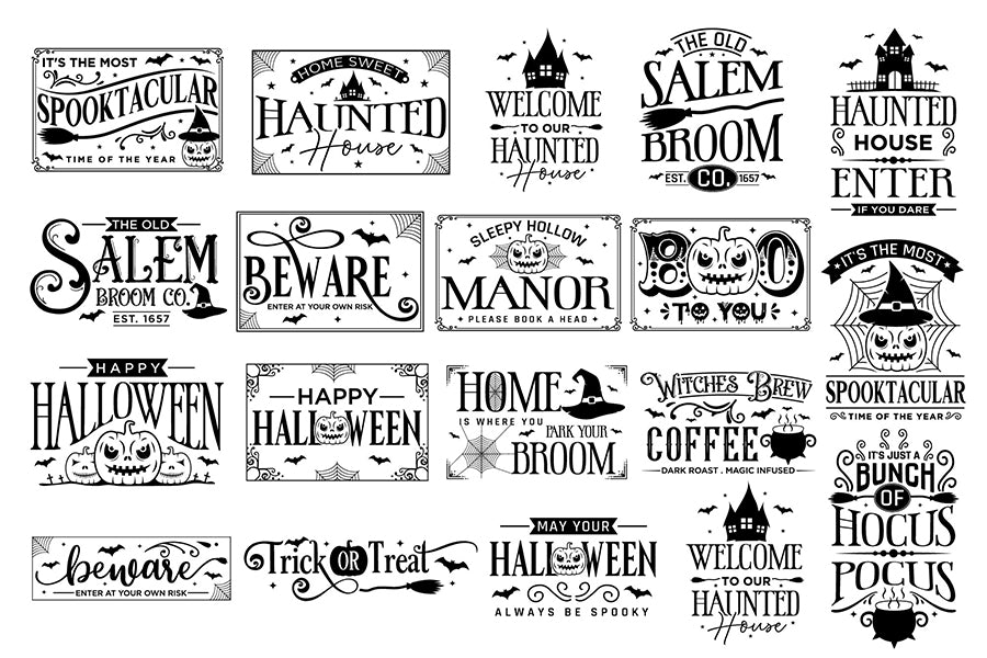 Halloween Sign Making SVG Bundle