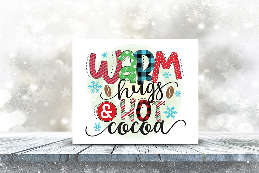 Warm Hugs & Hot Cocoa, Winter PNG Sublimation