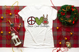 Peace Love Rudolph, Christmas PNG Sublimation