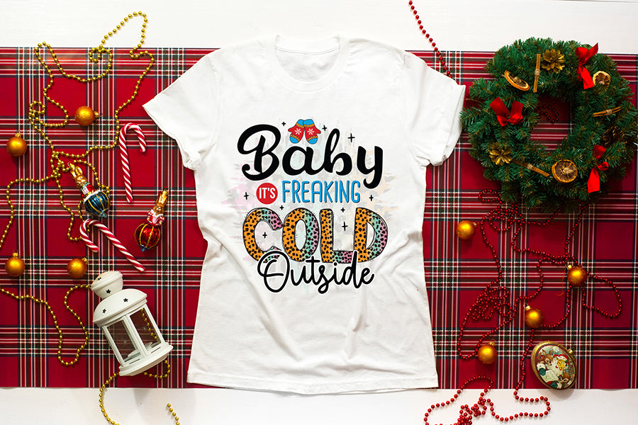 Baby It's Freaking Cold Outside - Funny Christmas PNG