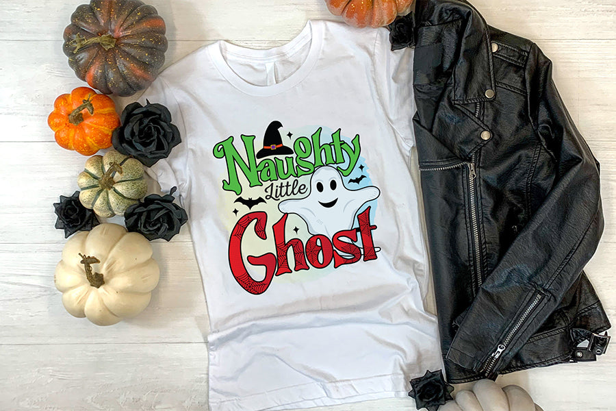 Naughty Little Ghost - Halloween Sublimation Design