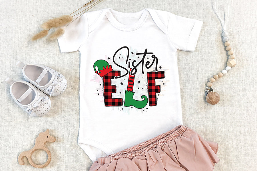 Sister Elf PNG | Kids Christmas Sublimation