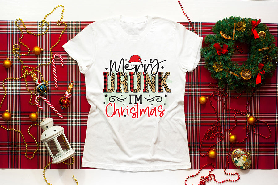 Merry Drunk I'm Christmas PNG Sublimation