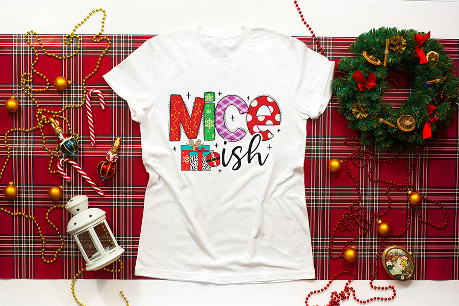 Nice Ish, Funny Christmas PNG Sublimation