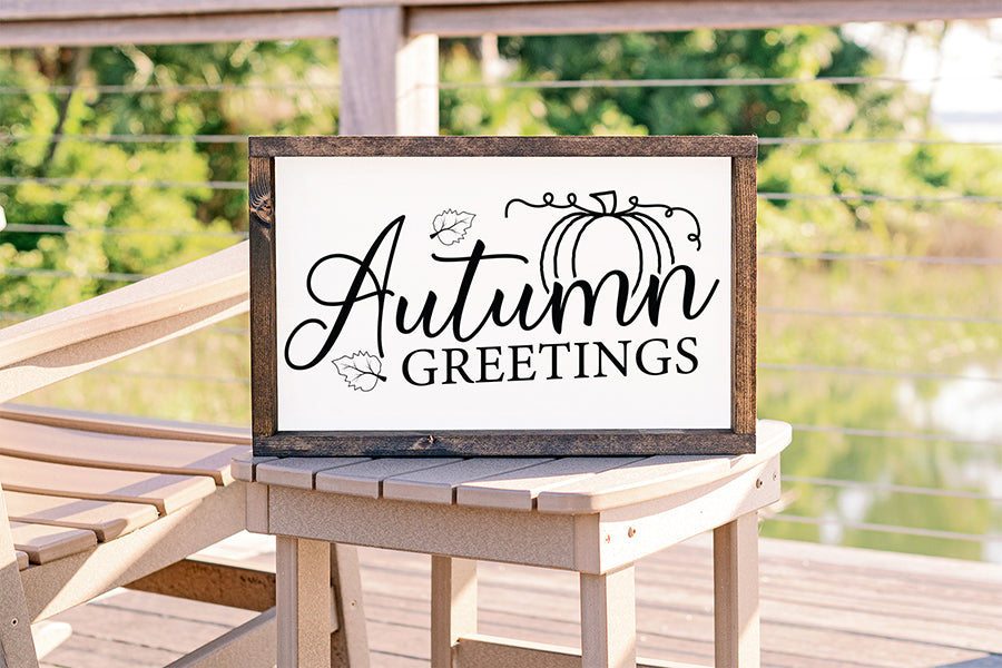 Autumn Greetings SVG, Fall Sign SVG