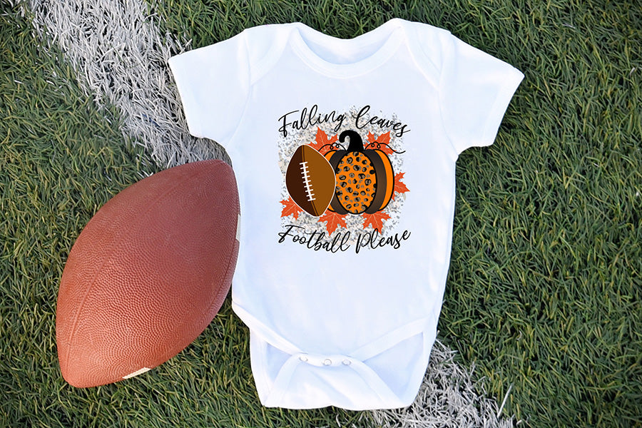 Falling Leaves Football Please PNG Sublimation