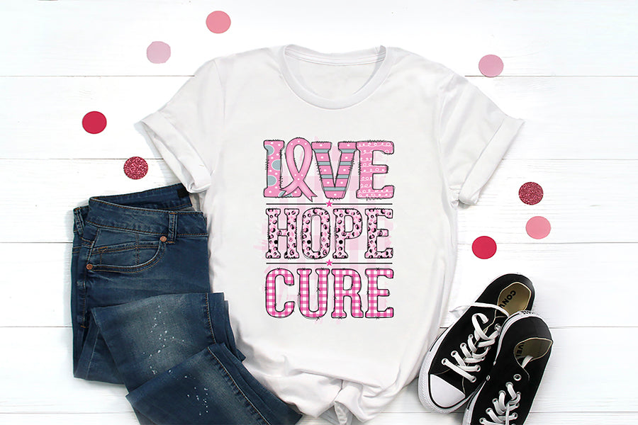 Love Hope Cure | Breast Cancer Sublimation