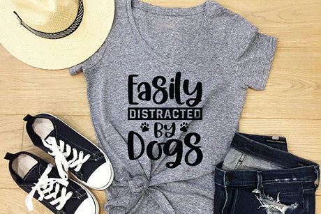 Easily Distracted by Dogs | Dog Quote SVG