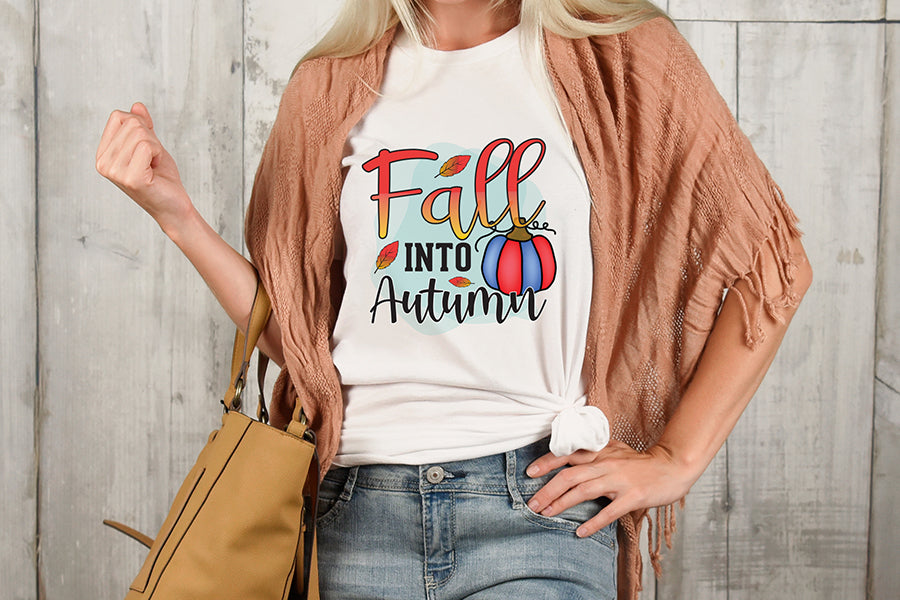 Fall Sublimation Design, Fall into Autumn PNG
