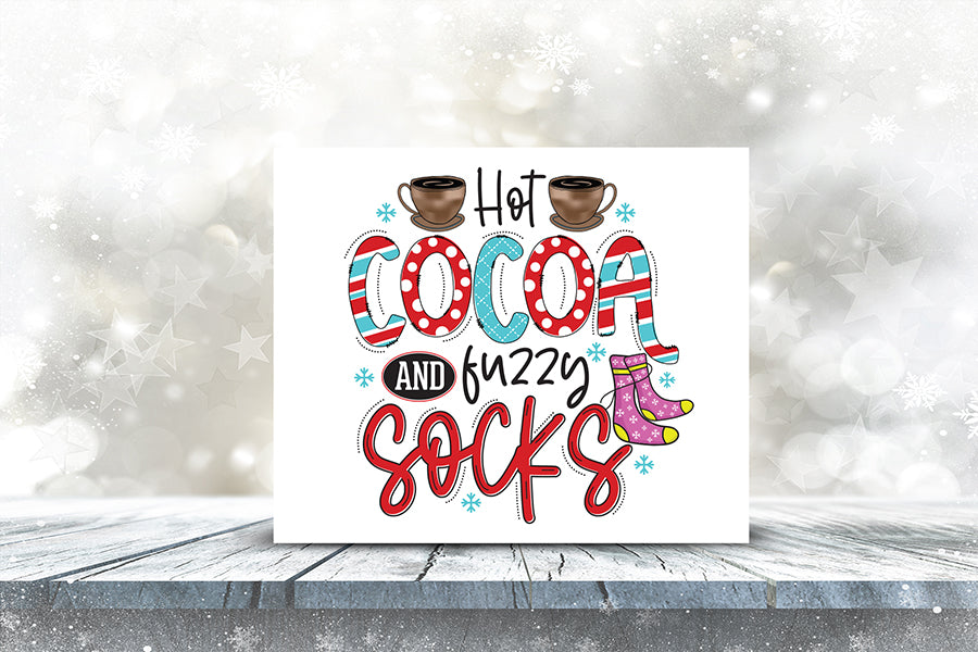 Hot Cocoa and Fuzzy Socks | Winter PNG Sublimation