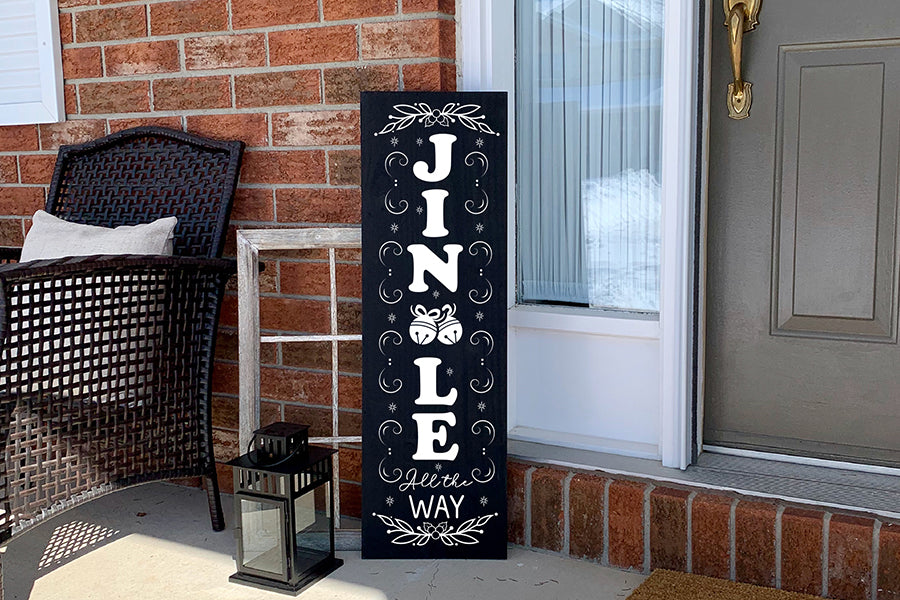 Christmas Porch Sign SVG, Jingle All the Way