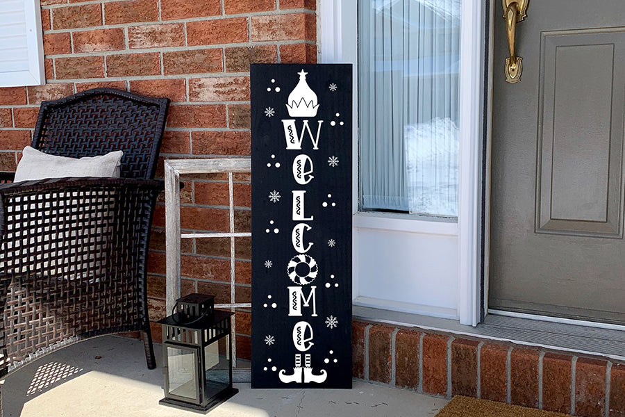 Welcome SVG, Christmas Porch Sign SVG