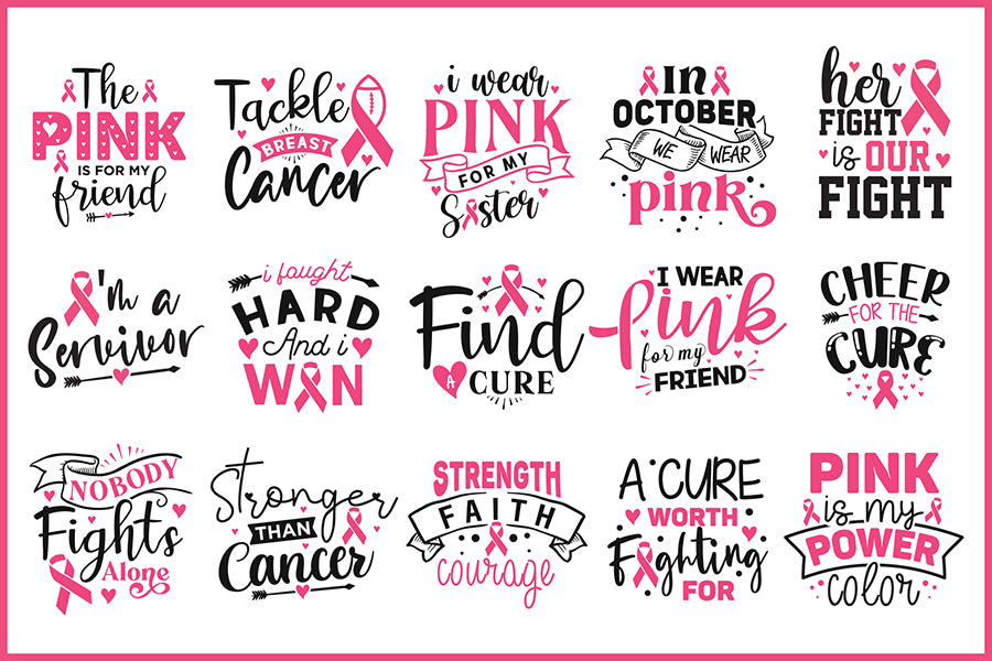 Breast Cancer Awareness SVG Bundle