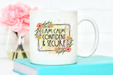 Self Love Quote PNG, I Am Calm Confident and Secure