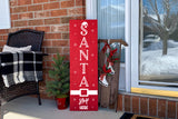 Christmas Vertical Sign SVG - Santa Stop Here