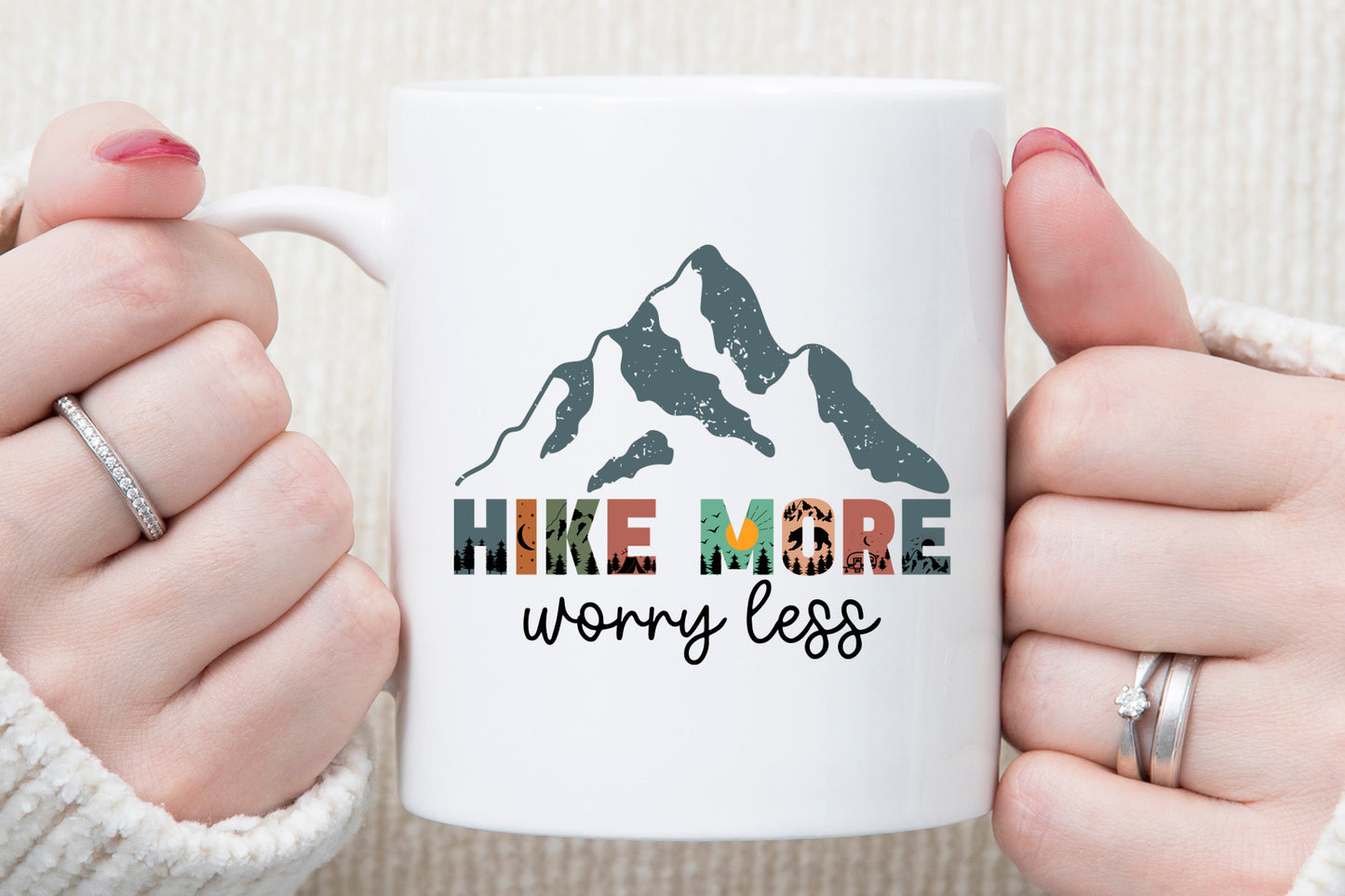 Outdoor Life Sublimation | Hike More Worry Less PNG