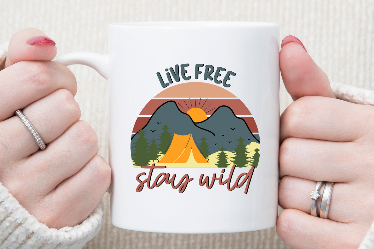 Outdoor Life Sublimation | Live Free Stay Wild PNG